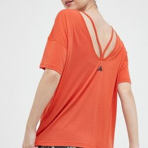adidas Orange Short Sleeve Boxy T-Shirt
